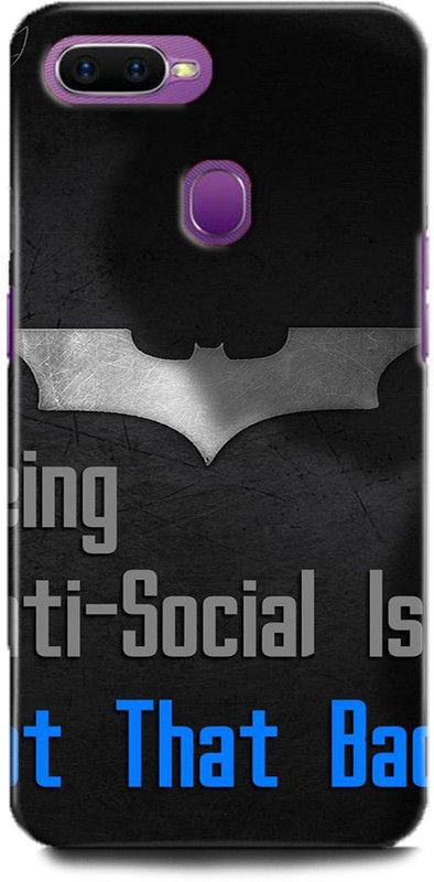 Afterglow Back Cover for Oppo A5s BEING ANTI, SOCIAL,BATMAN  (Multicolor, Shock Proof, Pack of: 1)