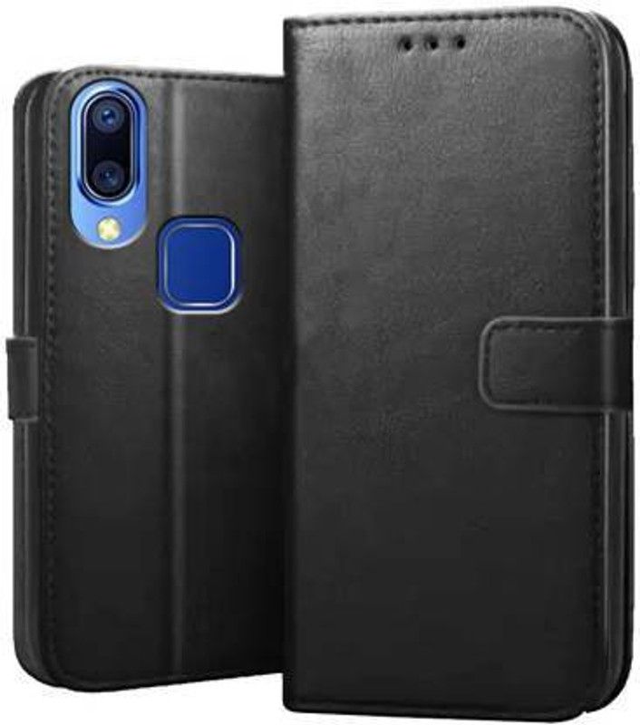 Urban Tech Flip Cover for Vivo Y91 Y93 Y95Flip Case | Magnetic Closure | Shock Proof Wallet Flip Cover  (Black, Magnetic Case, Pack of: 1)