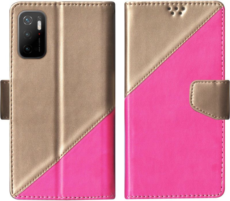 SBMS Flip Cover for Poco M3 Pro 5G, Redmi Note 10T 5G Multicolor  (Pink, Shock Proof, Pack of: 1)