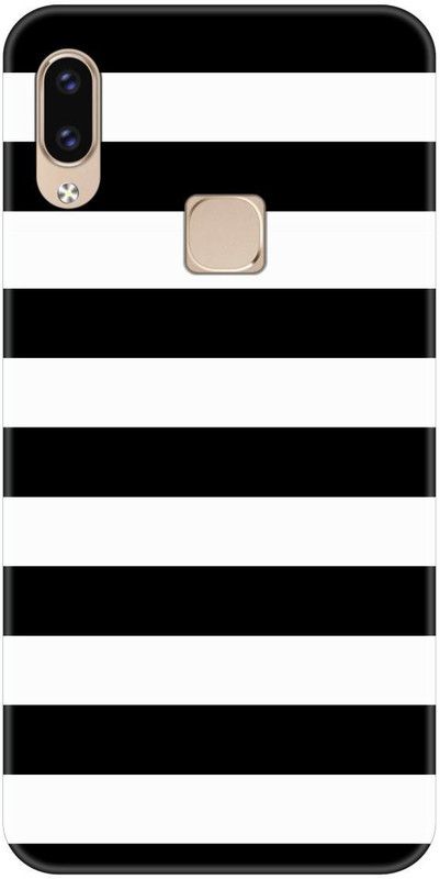 Smutty Back Cover for Vivo V9 Pro, Vivo V9, Vivo V9 Youth, Vivo 1851 - Black Stripes Print  (Multicolor, Hard Case, Pack of: 1)