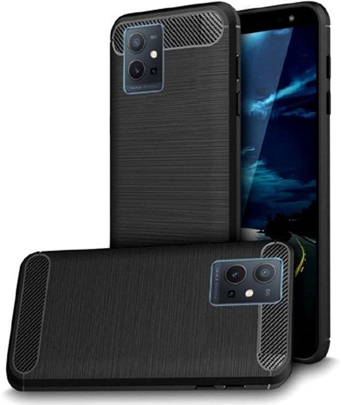 Realgo Back Cover for Vivo Y75 5G  (Black, Pack of: 1)