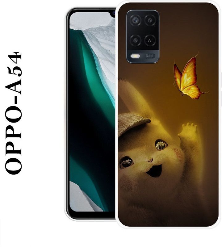 JATLAND Back Cover for Oppo A54  (Brown, Yellow, Silicon)