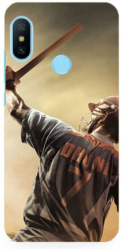 NDCOM Back Cover for Redmi Note 6 Pro MS Dhoni Printed  (Multicolor, Hard Case, Pack of: 1)