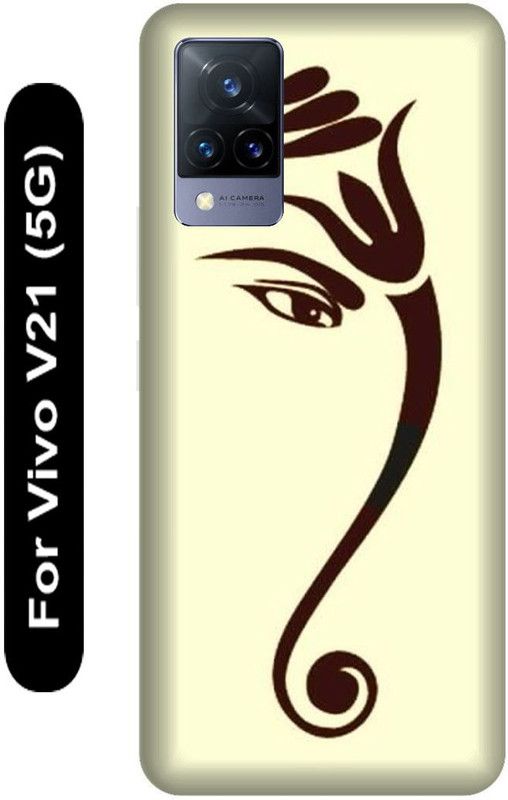 SSMORYA Back Cover for Vivo V21 5G, Cute Ganesh Printed  (Multicolor, Hard Case, Pack of: 1)