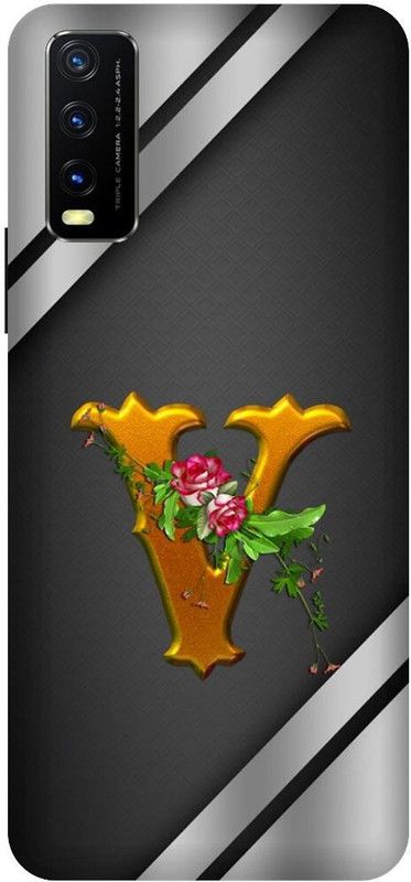 SSMORYA Back Cover for Vivo Y20, Vivo Y20i, V Letter Printed  (Multicolor, Hard Case, Pack of: 1)