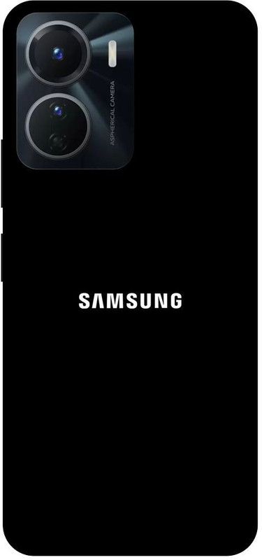 FRONK Back Cover for vivo Y16, V2204, SAMSUNG, SIGN, LOGO, BLACK  (Black, Hard Case, Pack of: 1)
