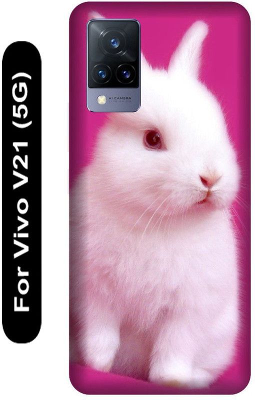 SSMORYA Back Cover for Vivo V21 5G, Cute Rebbit Printed  (Multicolor, Hard Case, Pack of: 1)