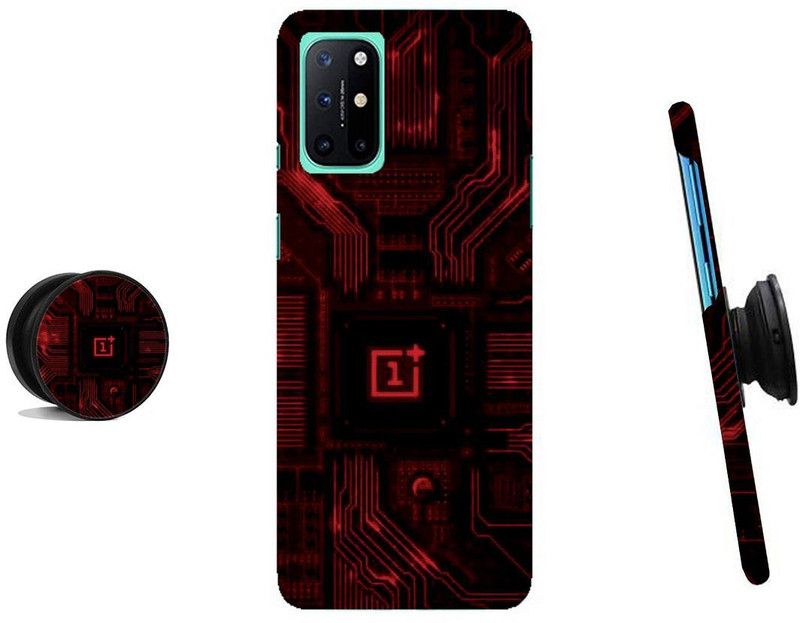HELLO CASE Back Cover for OnePlus 8T  (Black, Red)