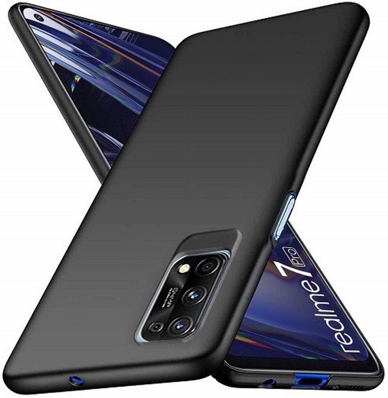 Foncase Back Cover for Realme 7 pro, realme 7 pro, realme7 pro  (Black, Grip Case, Silicon, Pack of: 1)