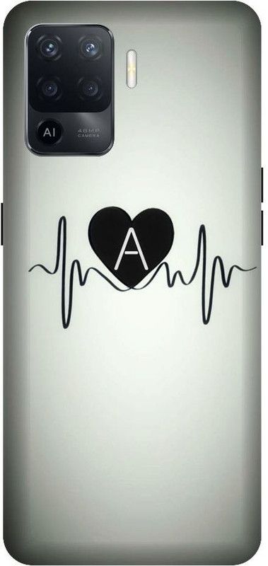 BYXIS Back Cover for Oppo F19 Pro heartbeat, A, Latter A, Love, Heart  (Multicolor, Shock Proof, Pack of: 1)