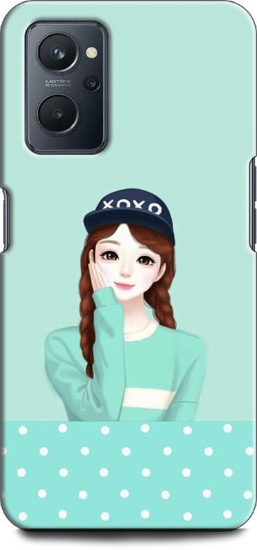 KEYCENT Back Cover for OPPO A76, CPH2375 GIRL, ANIME, PINK, LOVELY GIRL, CARTOON, CUTE GIRL, DOLL  (Multicolor, Shock Proof, Pack of: 1)