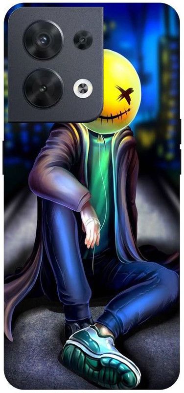Wall Art Back Cover for OPPO RENO 8 (5G) Joker, Mask, Anime, Terror, Icon Printed  (Multicolor, Dual Protection, Pack of: 1)