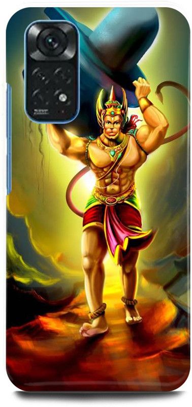 FIKORA Back Cover for Redmi Note 11, HANUMAN, JI, BAJRANG, BALI, HANUMAN  (Yellow, Hard Case, Pack of: 1)