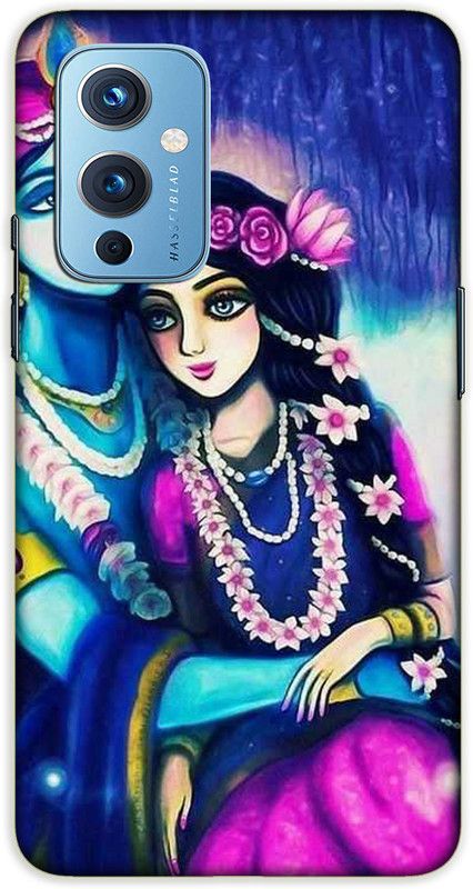 iprinto Back Cover for OnePlus 9 Radha Krishna Lord Krishna Kanha Back Cover  (Pink, Hard Case, Pack of: 1)
