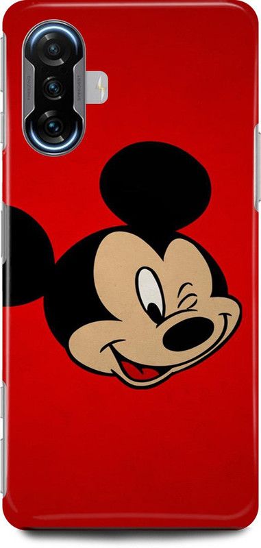 play fast Back Cover for POCO F3 GT MICKEY, MOUSE, MINNIE, MOUSE, DOLL, TEDDY, LOVE  (Red, Hard Case, Pack of: 1)