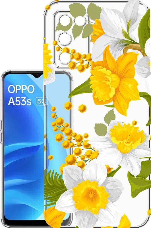 HANIRY Back Cover for Oppo A53s 5G / CPH2321 mobile cover | FLOWER PATTREN | Design | PNG_92  (Multicolor, Flexible, Silicon, Pack of: 1)