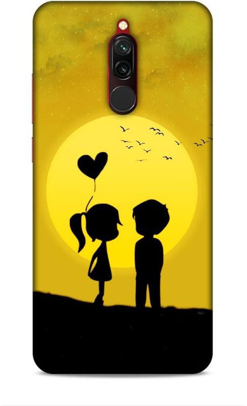 CRAFTARA Back Cover for Xiaomi Redmi 8  (Black, Yellow, Hard Case)