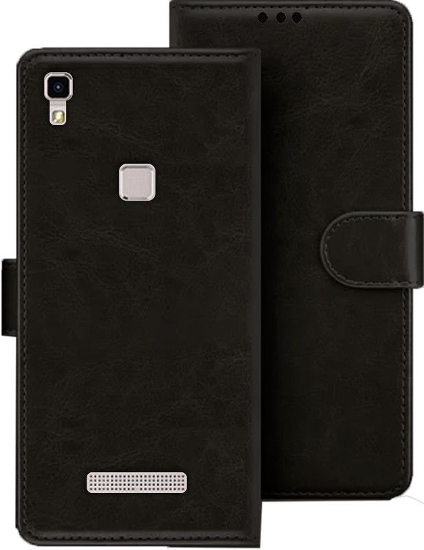 HANIRY Flip Cover for Lava Z80 flip cover | Z80 flip cover | Black  (Black, Magnetic Case)
