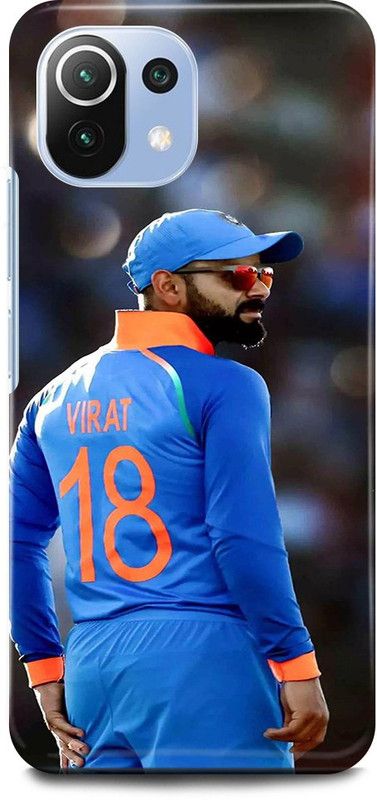 JUGGA Back Cover for Mi 11 Lite, VIRAT, KOHLI, INDIAN, PLAYER, CRICKETER, RCB  (Blue, Hard Case, Pack of: 1)