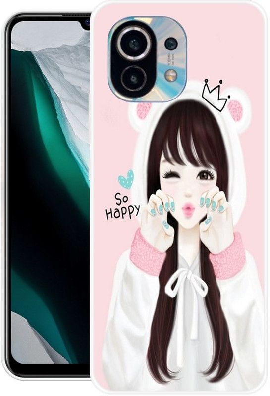 SIMAWAT Back Cover for Mi 11 Lite  (Multicolor, Silicon, Pack of: 1)