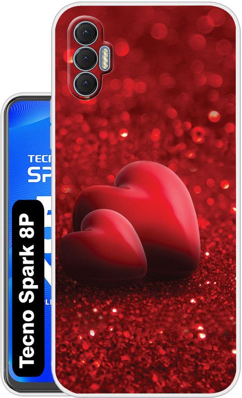 Case Club Back Cover for Tecno Spark 8P  (Red, Grip Case, Silicon, Pack of: 1)
