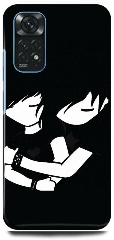 play fast Back Cover for POCO M4 Pro COUPLE, LOVE, HUGG, BLACK, SHADE  (Black, Hard Case, Pack of: 1)