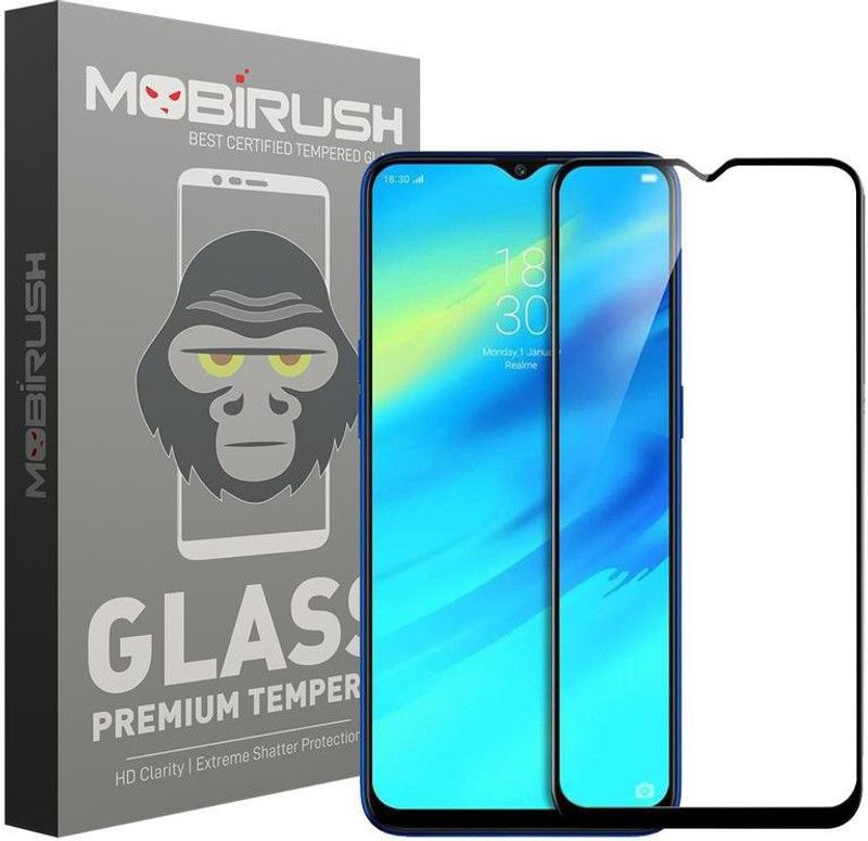 MOBIRUSH Edge To Edge Tempered Glass for Oppo A7  (Pack of 1)