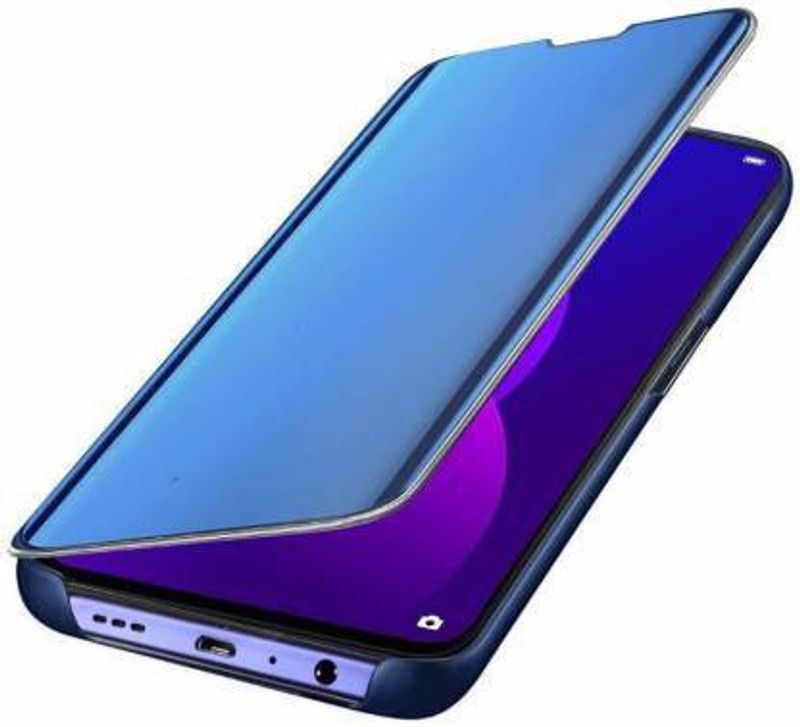 Rakulo Flip Cover for Oppo F19 Pro  (Blue, Dual Protection, Pack of: 1)