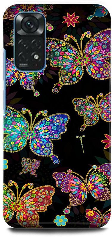 play fast Back Cover for POCO M4 Pro BUTTER, FLY, BLACK, COLORFUL, BUTTER, FLY  (Multicolor, Hard Case, Pack of: 1)