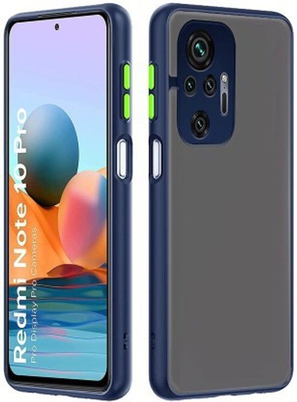 KANDIX Back Cover for REDMI NOTE 10PRO  (Blue, Silicon)