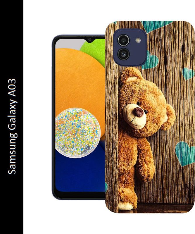 Anami Back Cover for Samsung Galaxy A03  (Brown, Blue, Grip Case, Silicon, Pack of: 1)