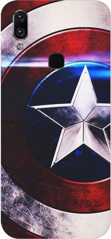 NDCOM Back Cover for VIVO Y95 Avengers End Game Captain America Shield Printed  (Multicolor, Hard Case, Pack of: 1)