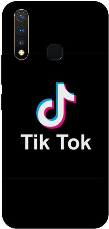SSMORYA Back Cover for Vivo Y19 Tik Tok Black Printed Back Cover  (Multicolor, Waterproof, Pack of: 1)