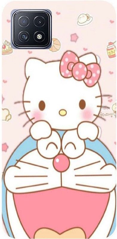 Golden Mask Back Cover for Sky Hawk Back Cover For Oppo A73 (5G) Doraemon With Kitty  (Multicolor, Waterproof, Silicon, Pack of: 1)