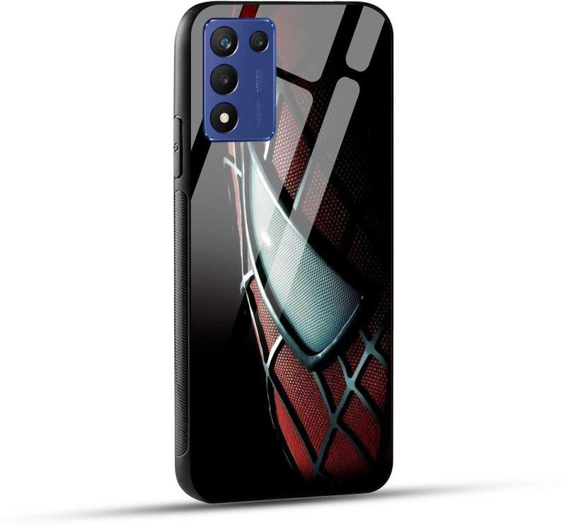 NDCOM Back Cover for Realme 9 5G SE Spider Eye Printed Glass Case  (Multicolor, Grip Case, Pack of: 1)