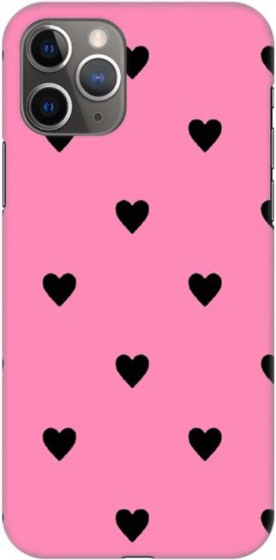 COBIERTAS Back Cover for Apple iPhone 11 Pro  (Pink, Black, Hard Case)