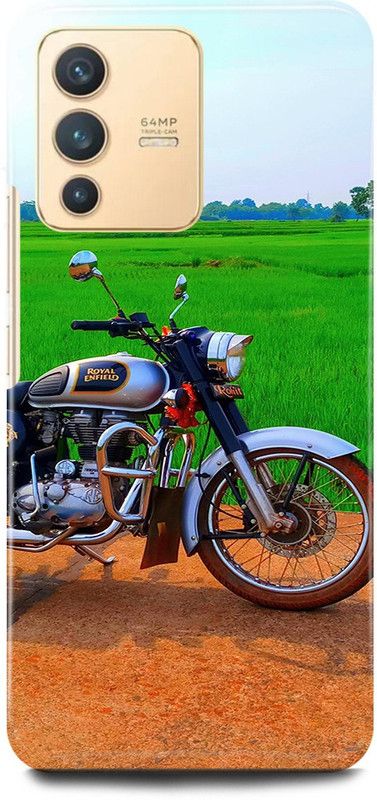 play fast Back Cover for vivo V23 5G, V2130 ROYAL, ENFIELD, BULLET, BIKE, LOVER, RACER  (Green, Hard Case, Pack of: 1)