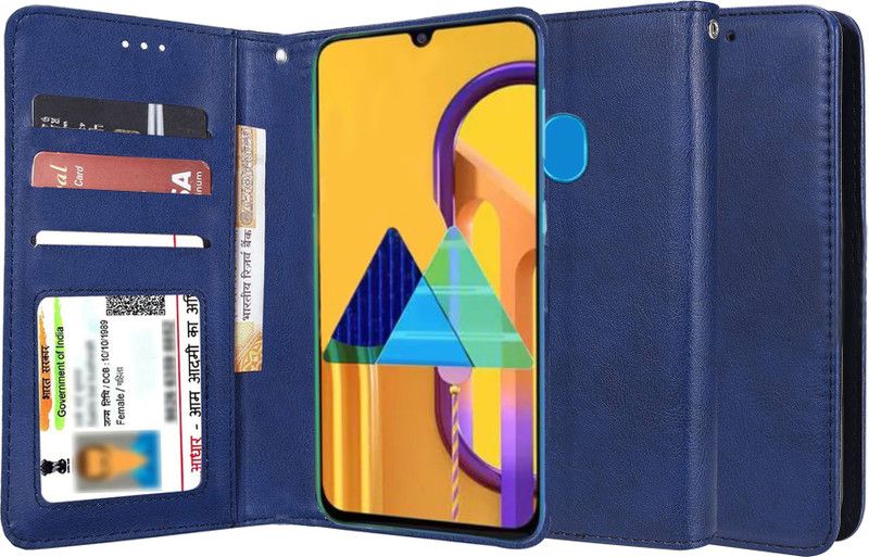 Unistuff Flip Cover for Samsung Galaxy M30s, Samsung Galaxy M21  (Blue, Dual Protection)