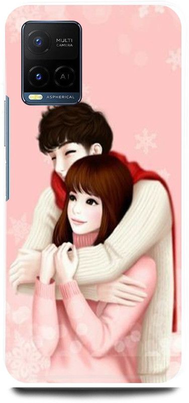play fast Back Cover for Vivo Y33s, V2109 COUPLE, LOVE, HUGG, CUTE, COUPLE  (Pink, Hard Case, Pack of: 1)