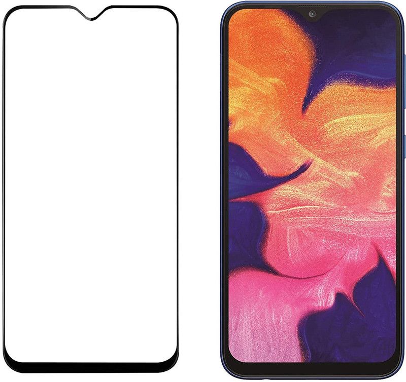 HOBBYTRONICS Edge To Edge Tempered Glass for Samsung Galaxy A10, Samsung Galaxy M10  (Pack of 2)