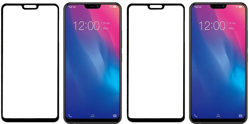 HOBBYTRONICS Edge To Edge Tempered Glass for Vivo V9 Youth  (Pack of 2)
