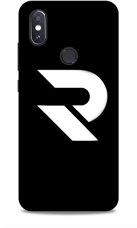 MAPPLE Back Cover for Redmi Mi A2 (R / Letter / Alphabet / Name)  (Black, Hard Case)