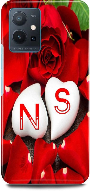 JUGGA Back Cover for OPPO A96, CPH2333, N LOVES S NAME,N NAME, S LETTER, ALPHABET,N LOVE S NAME  (Red, Hard Case, Pack of: 1)