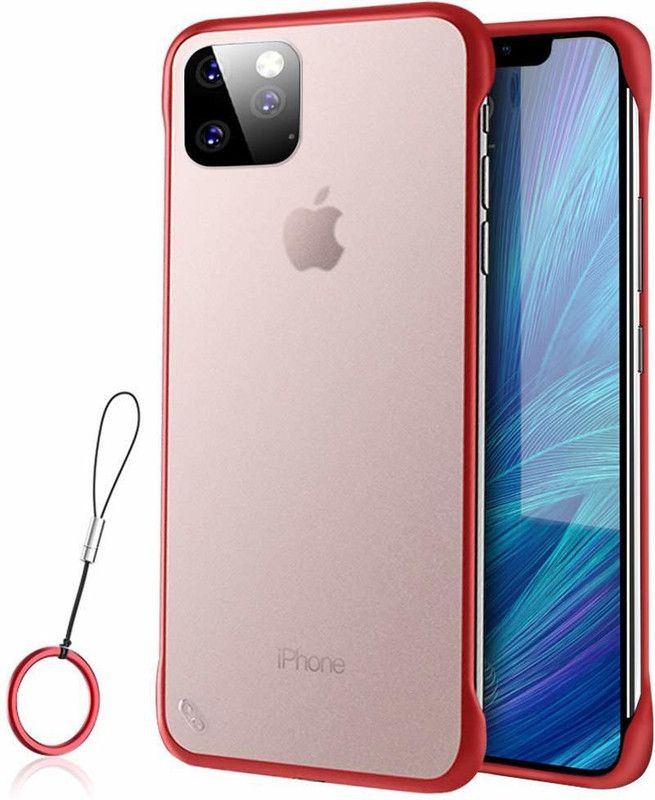 Vaku Luxos Back Cover for Apple iPhone 11 Pro Max  (Red, Transparent, Shock Proof, Pack of: 1)