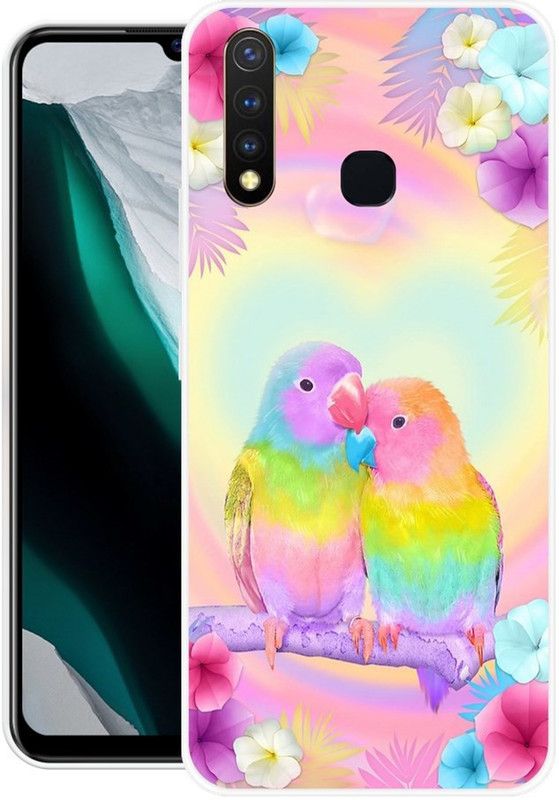 MUSKAY Back Cover for Vivo Y19, Vivo U20  (Multicolor, Grip Case, Silicon, Pack of: 1)