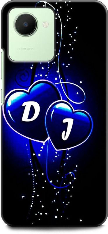 WallCraft Back Cover for Realme C30, RMX3581 D J, D LOVES J, NAME, ALPHABET, DJ LOVE, HART, BLUE  (Multicolor, Dual Protection, Pack of: 1)