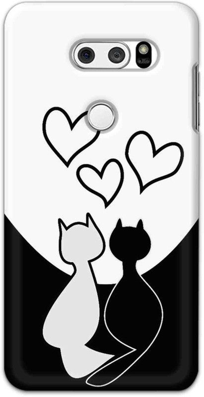 NDCOM Back Cover for LG V30+ Cat Love Printed  (Multicolor, Hard Case, Pack of: 1)