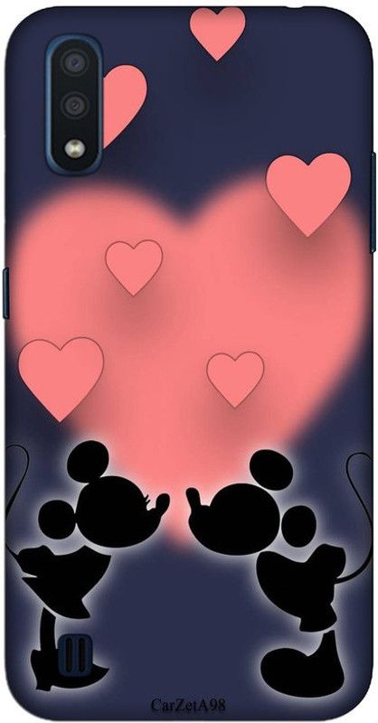 CROKIAN Back Cover for Samsung Galaxy M01 Minnie Mickey Mouse Back Cover  (Pink, Hard Case, Pack of: 1)