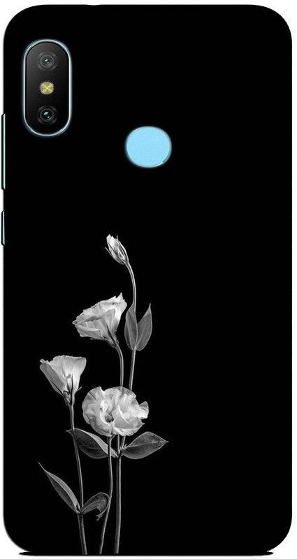 CROKIAN Back Cover for Redmi 6 Pro White Flower Back Cover  (Multicolor, Hard Case, Pack of: 1)