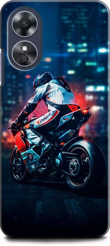 WallCraft Back Cover for OPPO A17, CPH2477 BIKE, BIKE LOVER, SUPERBIKE, BIKE RIDER, GO TO RIDE  (Multicolor, Dual Protection, Pack of: 1)